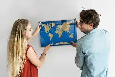 Magnetická popisovací tabule svět