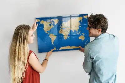 Magnetická popisovací tabule svět