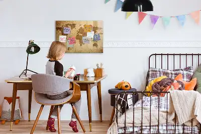 Mapa světa vintage magnetická tabule na kreslení