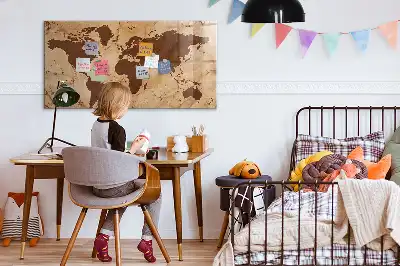 Magnetická popisovací tabule mapa světa ve vintage stylu