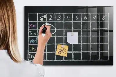Magnetická popisovací tabule rozvrh hodin