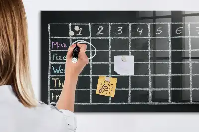 Magnetická popisovací tabule rozvrh hodin