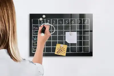 Magnetická popisovací tabule rozvrh hodin