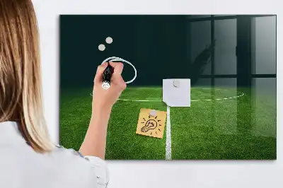 Magnetická popisovací tabule s motivem fotbalového hřiště