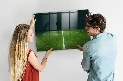 Magnetická popisovací tabule s motivem fotbalového hřiště