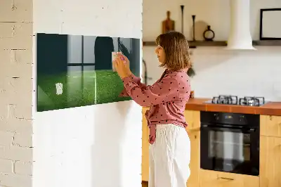Magnetická popisovací tabule s motivem fotbalového hřiště