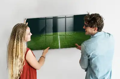 Magnetická popisovací tabule s motivem fotbalového hřiště