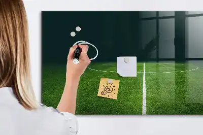Magnetická popisovací tabule s motivem fotbalového hřiště