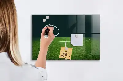 Magnetická popisovací tabule s motivem fotbalového hřiště