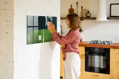 Magnetická popisovací tabule s motivem fotbalového hřiště
