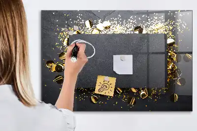 Magnetická tabule na kreslení zlaté konfety