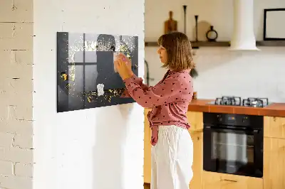Magnetická tabule na kreslení zlaté konfety