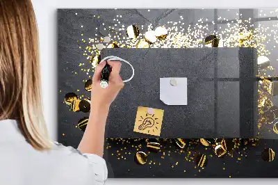 Magnetická tabule na kreslení zlaté konfety