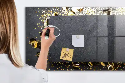 Magnetická tabule na kreslení zlaté konfety