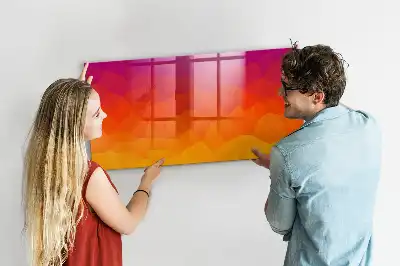 Magnetická tabule na kreslení východ slunce