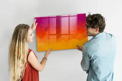Magnetická tabule na kreslení východ slunce