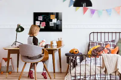Magnetická popisovací tabule s motivem obrysů mapy světa