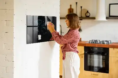 Magnetická popisovací tabule s motivem obrysů mapy světa