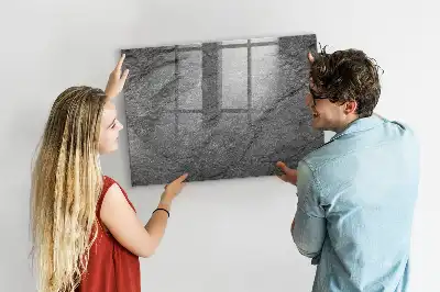 Magnetická tabule na kreslení v designu vulkanické horniny