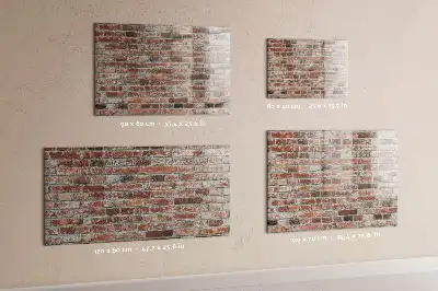 Magnetická popisovací tabule v designu cihlové zdi