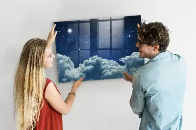 Magnetická tabule na kreslení noční obloha