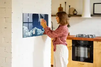 Magnetická tabule na kreslení noční obloha