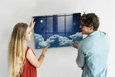 Magnetická tabule na kreslení noční obloha