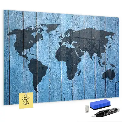 Magnetická popisovací tabule mapa světa
