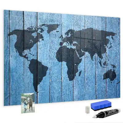Magnetická popisovací tabule mapa světa