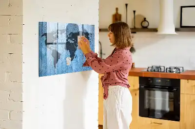 Magnetická popisovací tabule mapa světa