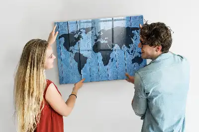 Magnetická popisovací tabule mapa světa