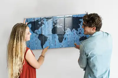 Magnetická popisovací tabule mapa světa