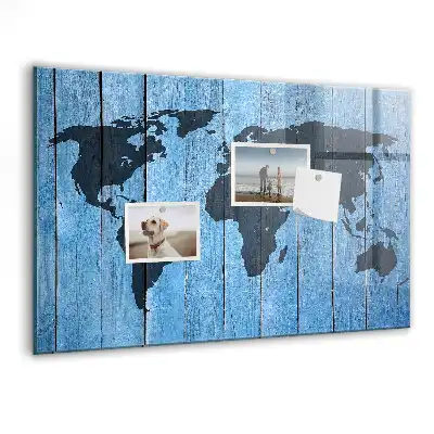 Magnetická popisovací tabule mapa světa