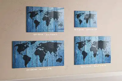 Magnetická popisovací tabule mapa světa