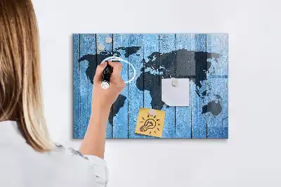 Magnetická popisovací tabule mapa světa