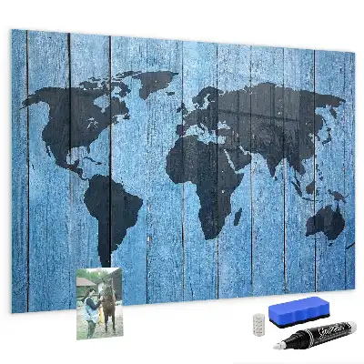 Magnetická popisovací tabule mapa světa