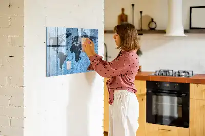 Magnetická popisovací tabule mapa světa