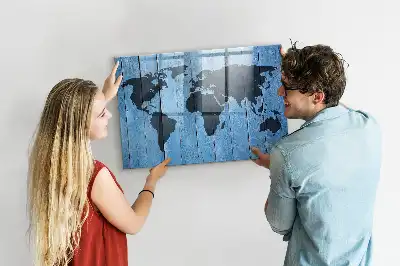 Magnetická popisovací tabule mapa světa