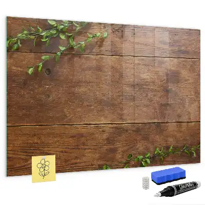 Magnetická tabule na kreslení v designu rustikálního dřeva