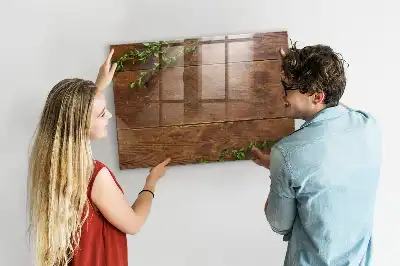 Magnetická tabule na kreslení v designu rustikálního dřeva
