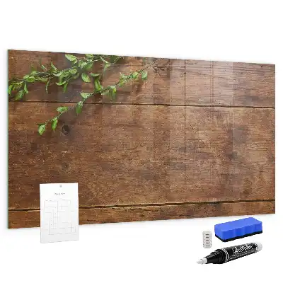 Magnetická tabule na kreslení v designu rustikálního dřeva