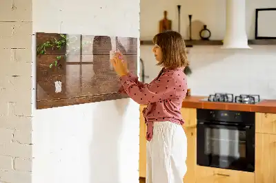 Magnetická tabule na kreslení v designu rustikálního dřeva