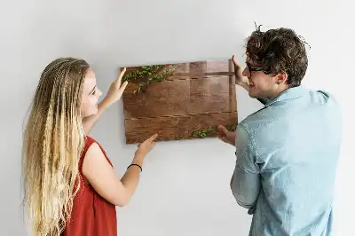 Magnetická tabule na kreslení v designu rustikálního dřeva