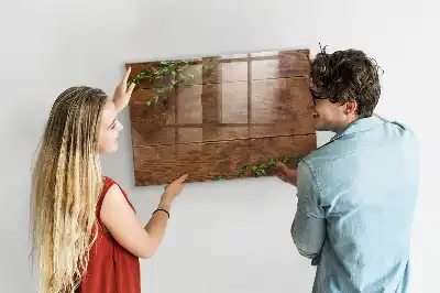 Magnetická tabule na kreslení v designu rustikálního dřeva