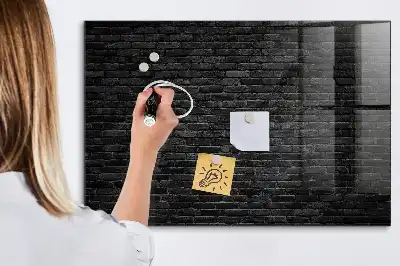 Magnetická popisovací tabule tmavá cihlová zeď