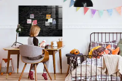 Magnetická popisovací tabule tmavá cihlová zeď