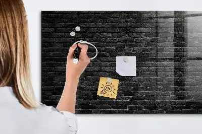 Magnetická popisovací tabule tmavá cihlová zeď