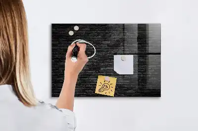 Magnetická popisovací tabule tmavá cihlová zeď