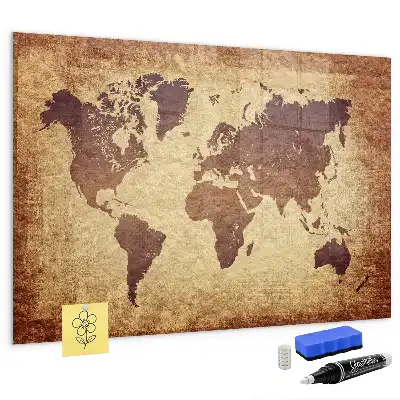 Magnetická tabule na kreslení motiv stará mapa světa