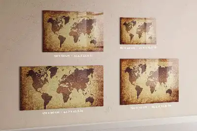 Magnetická tabule na kreslení motiv stará mapa světa